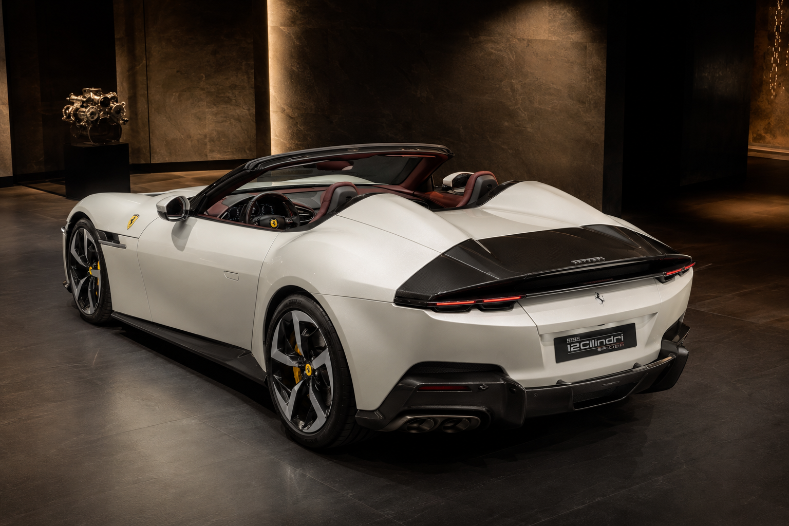 Ferrari 12Cilindri Spider rear three-quarter view