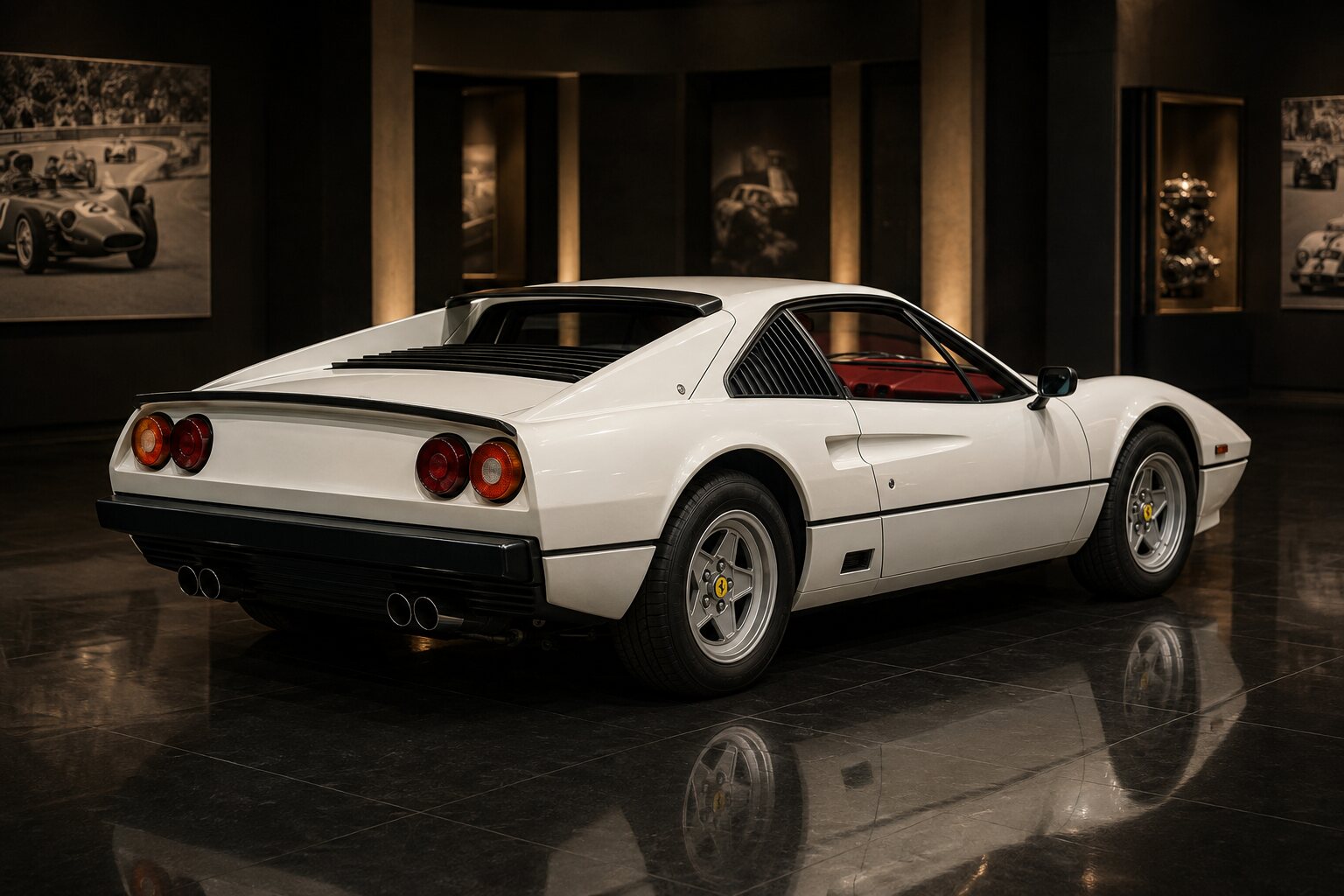 Ferrari 208 GTB Turbo rear three-quarter view