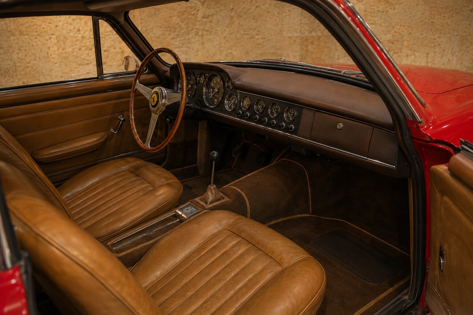Ferrari 250 Europa GT interior view