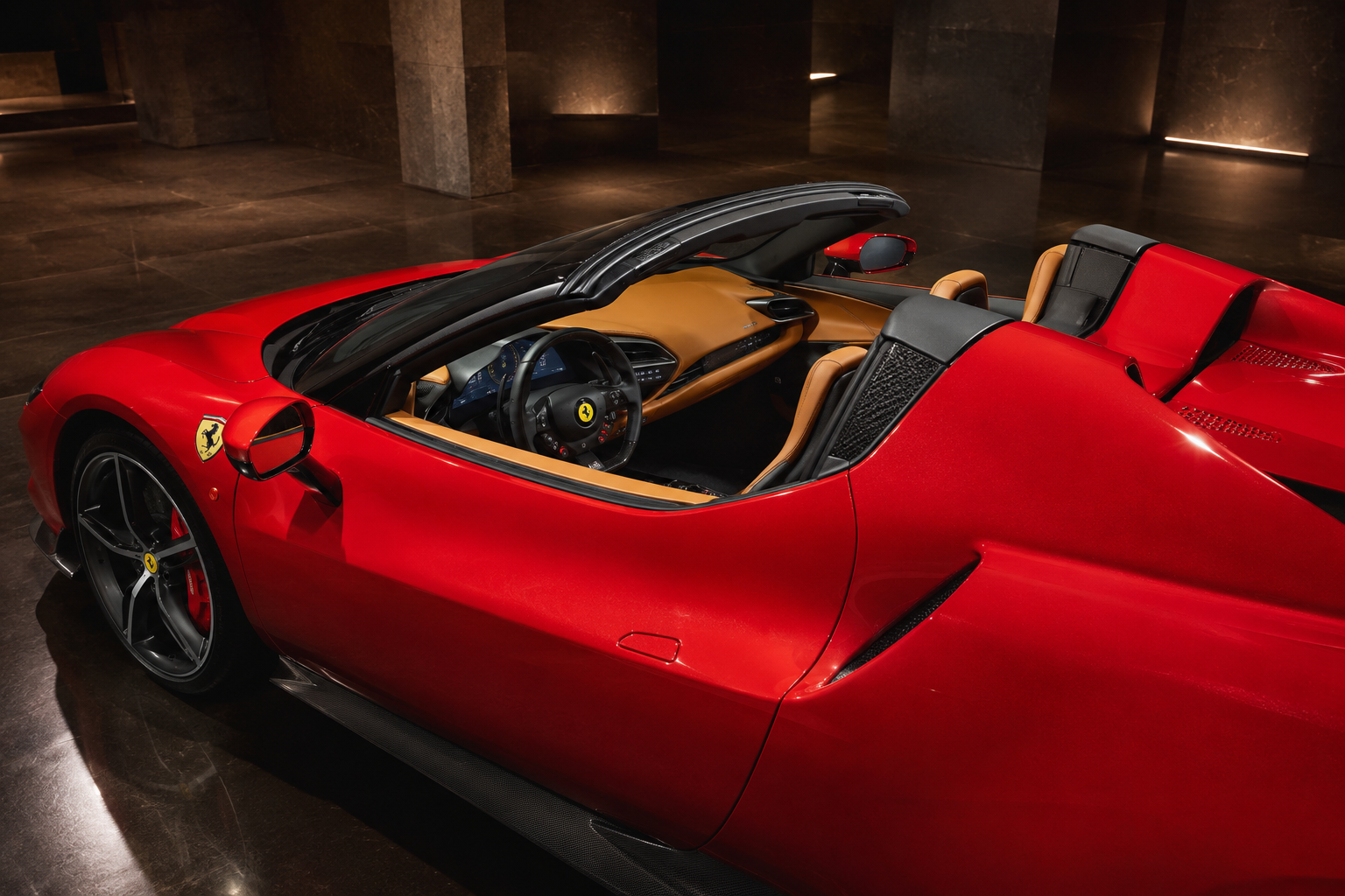 Ferrari 296 GTS interior view