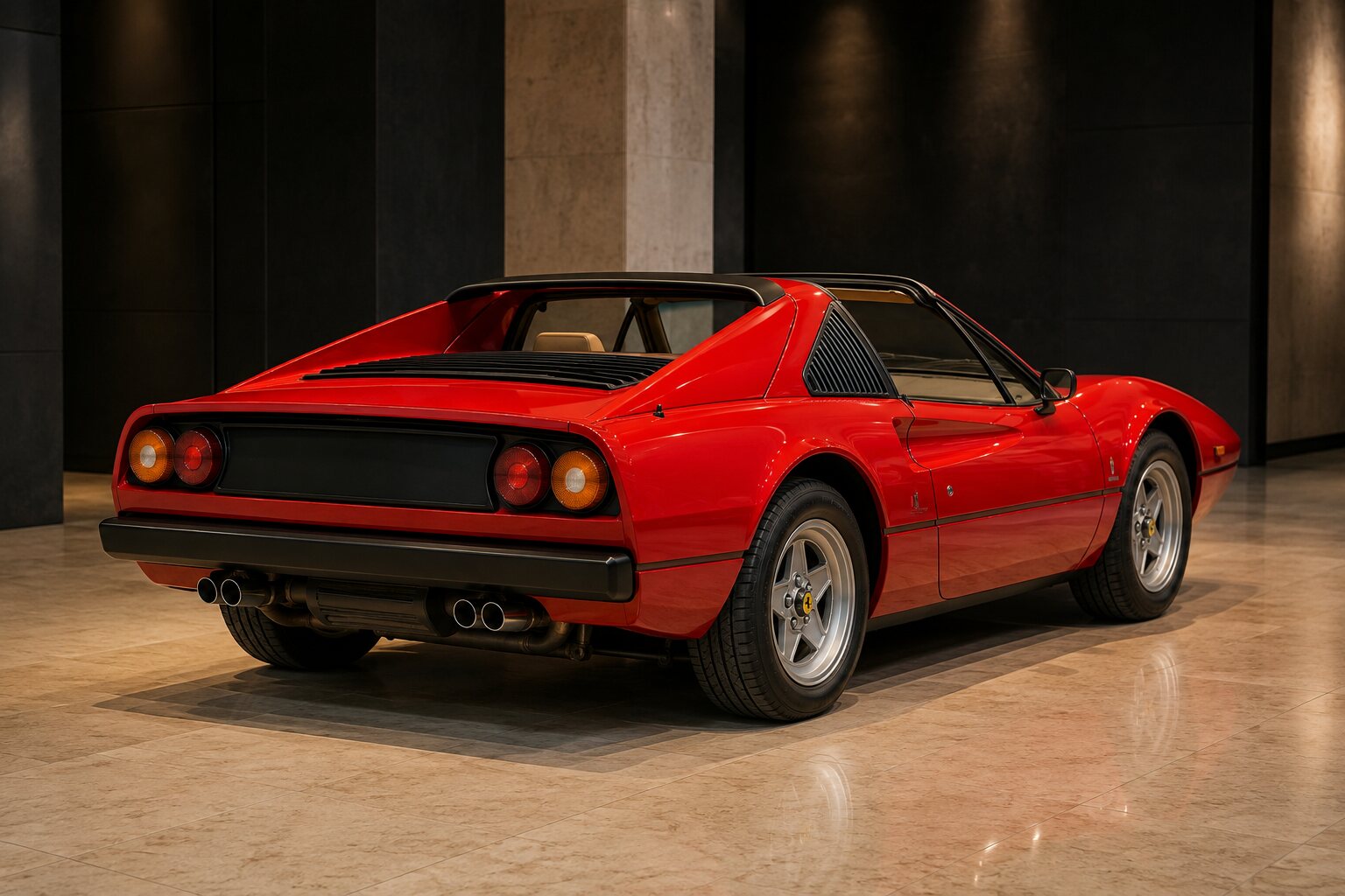 Ferrari 308 GTS rear three-quarter view
