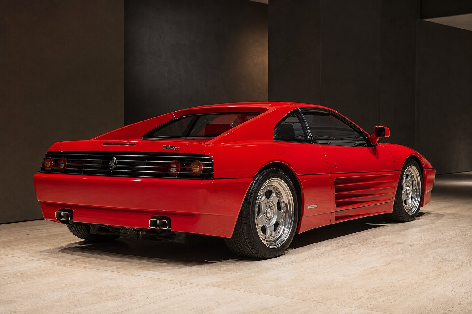 Ferrari 348 GT Competizione rear three-quarter view