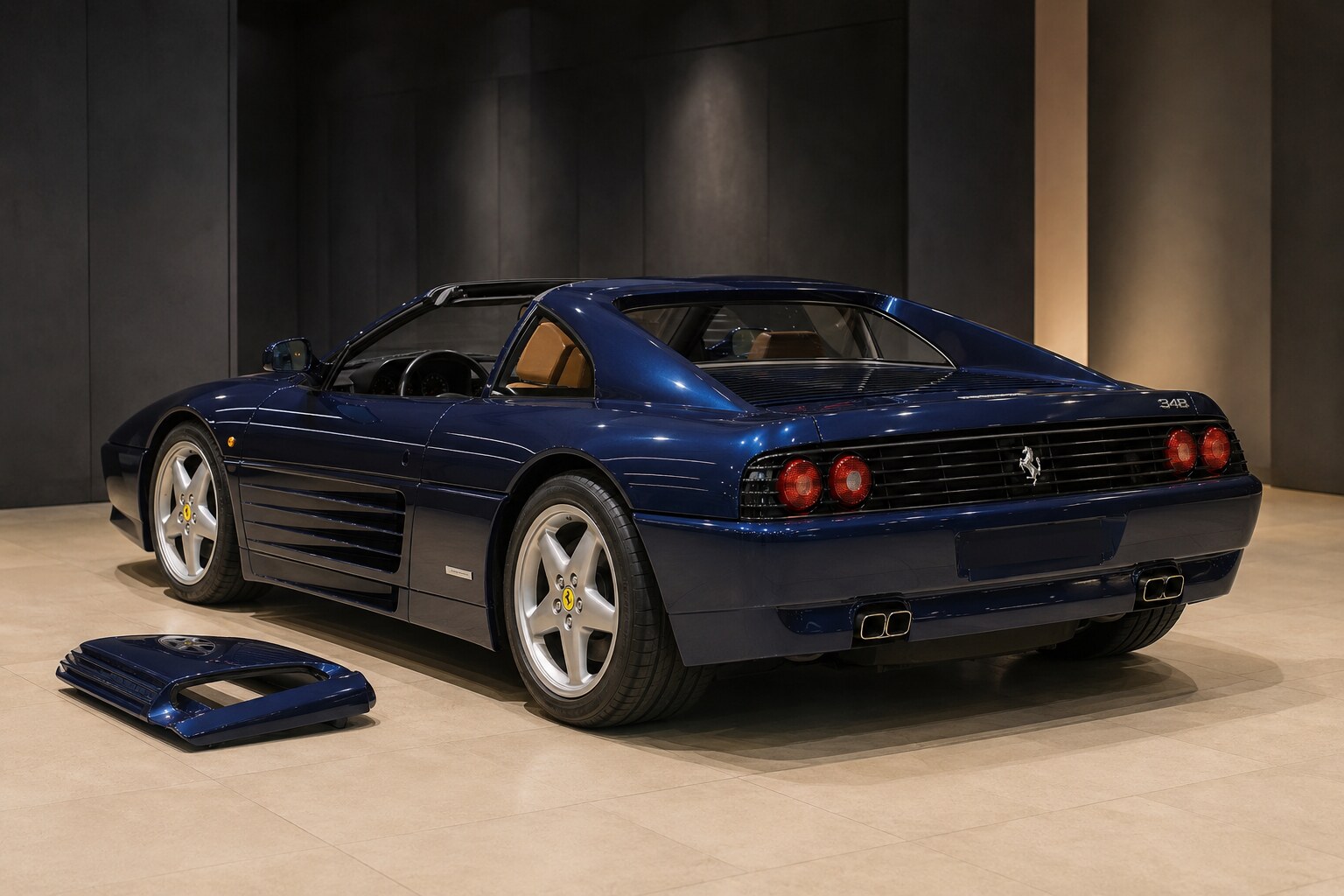Ferrari 348 GTS rear three-quarter view