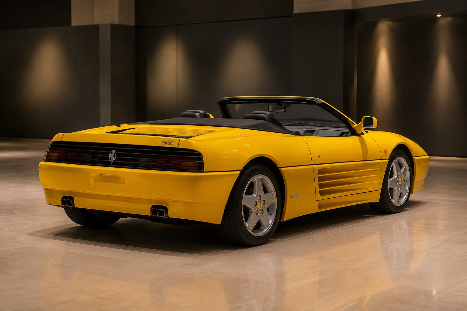 Ferrari 348 Spider rear three-quarter view