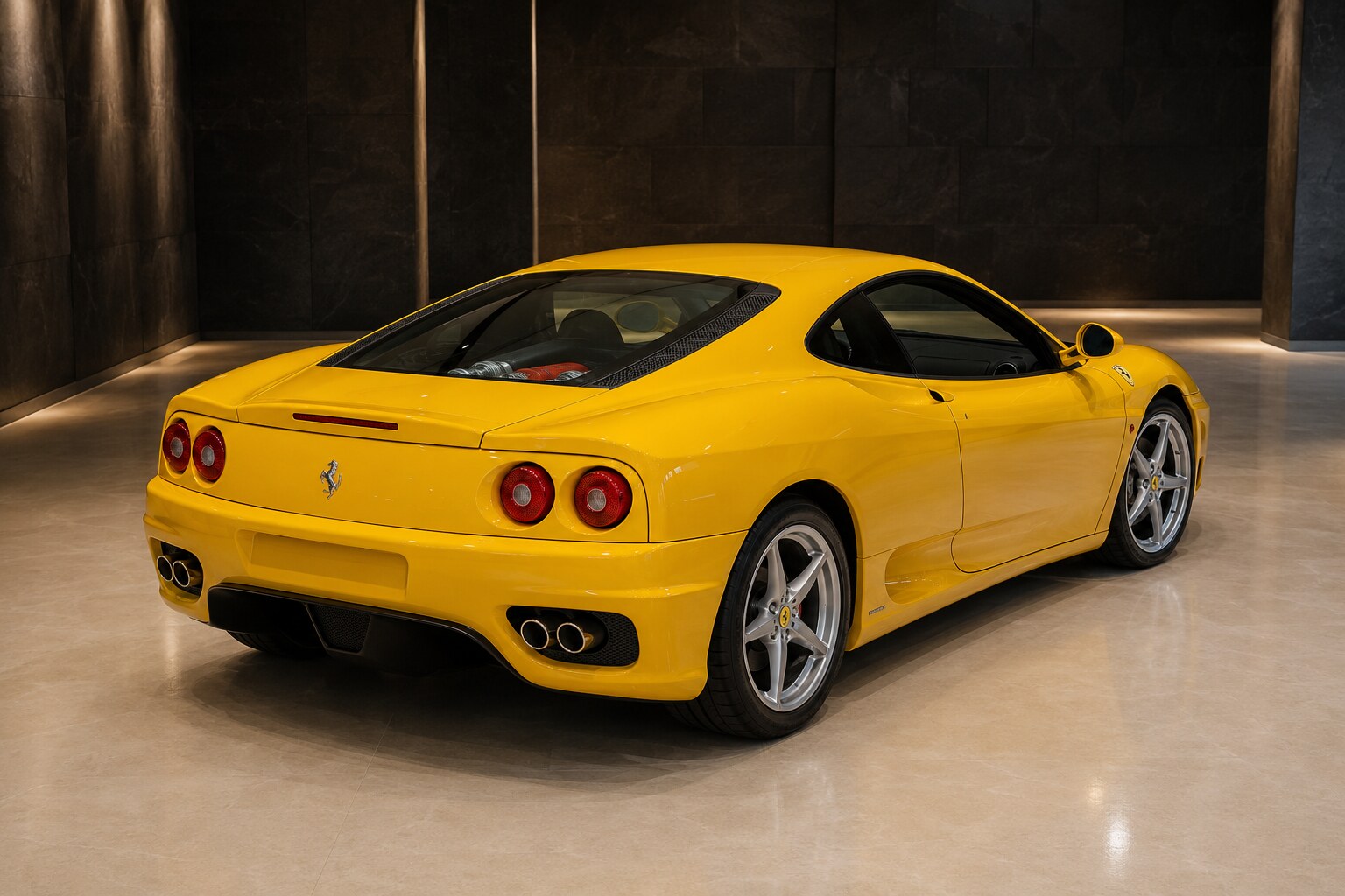 Ferrari 360 Modena rear three-quarter view