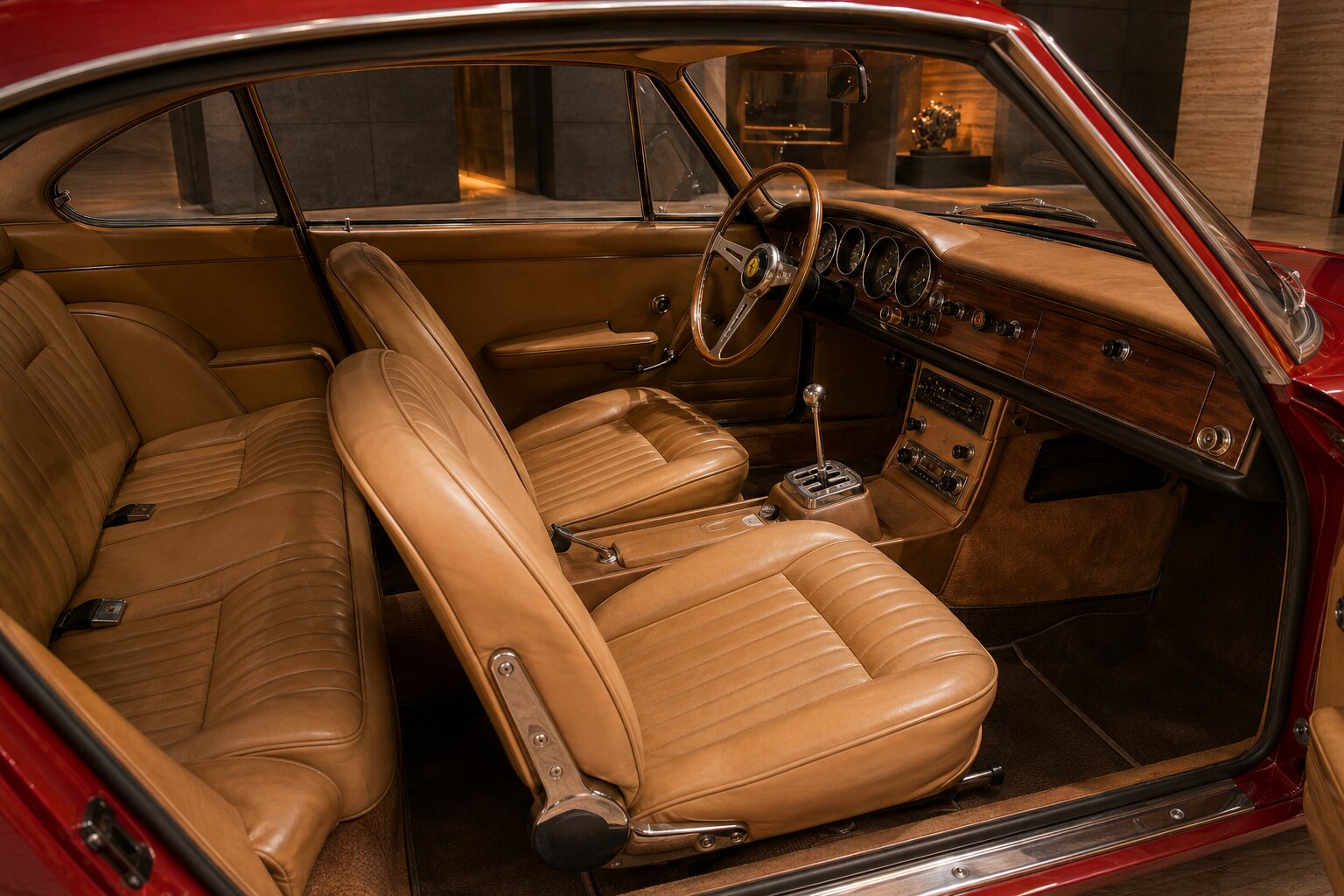 Ferrari 365 GT 2+2 interior view