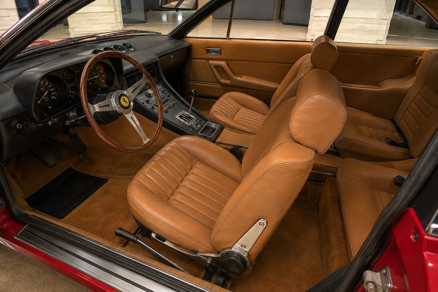 Ferrari 365 GT4 2+2 interior view