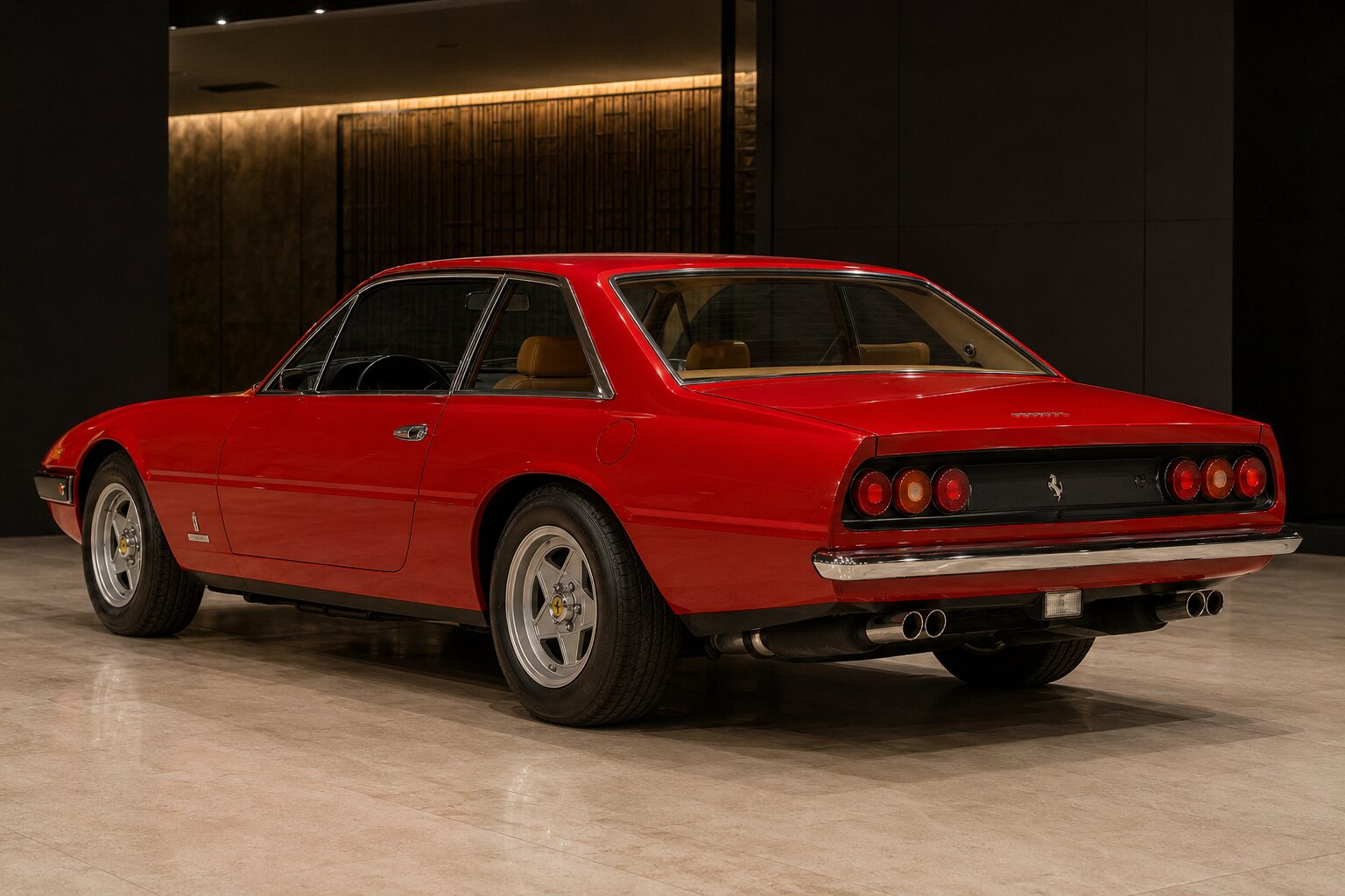 Ferrari 365 GT4 2+2 rear three-quarter view