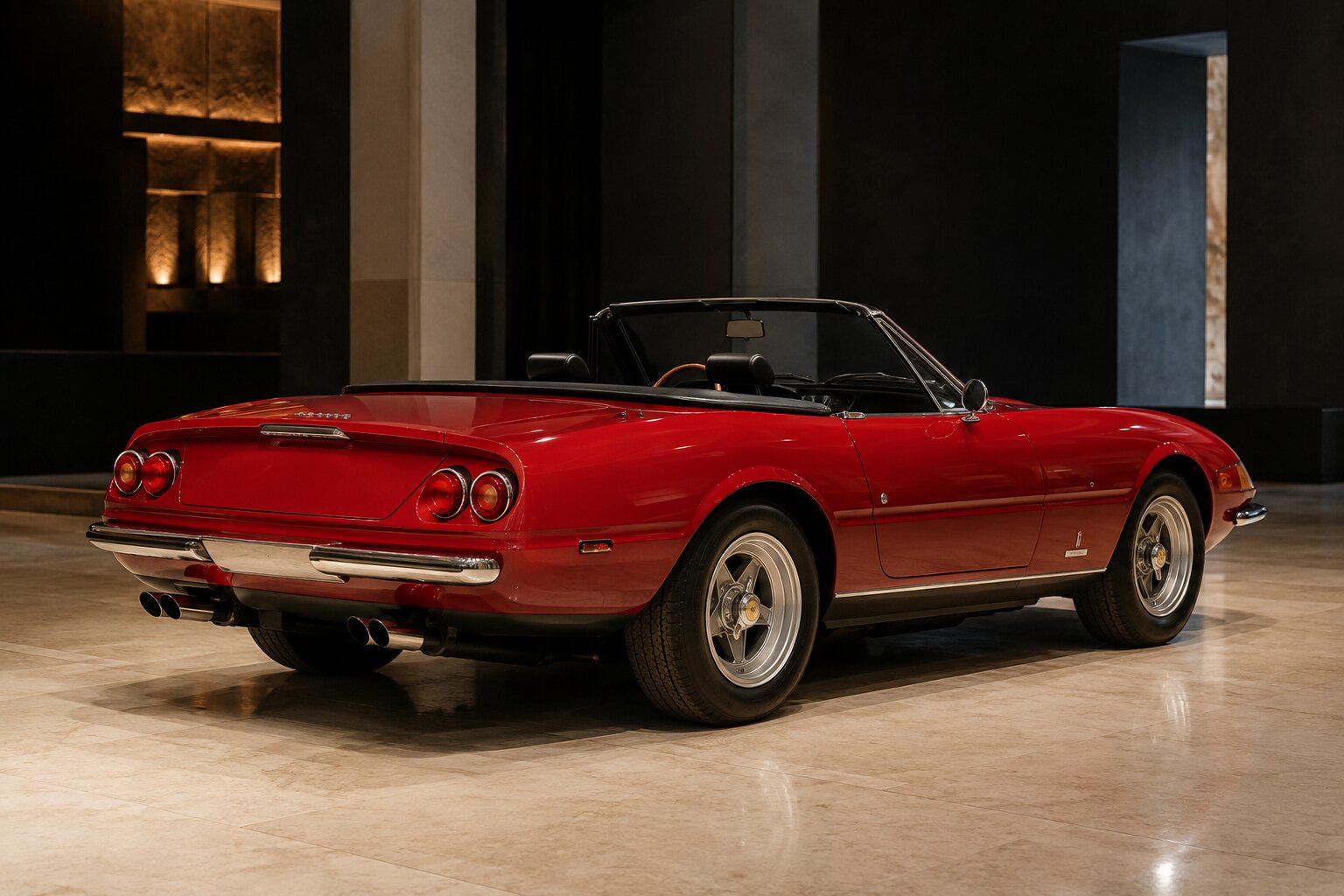 Ferrari 365 GTS/4 Daytona Spider rear three-quarter view