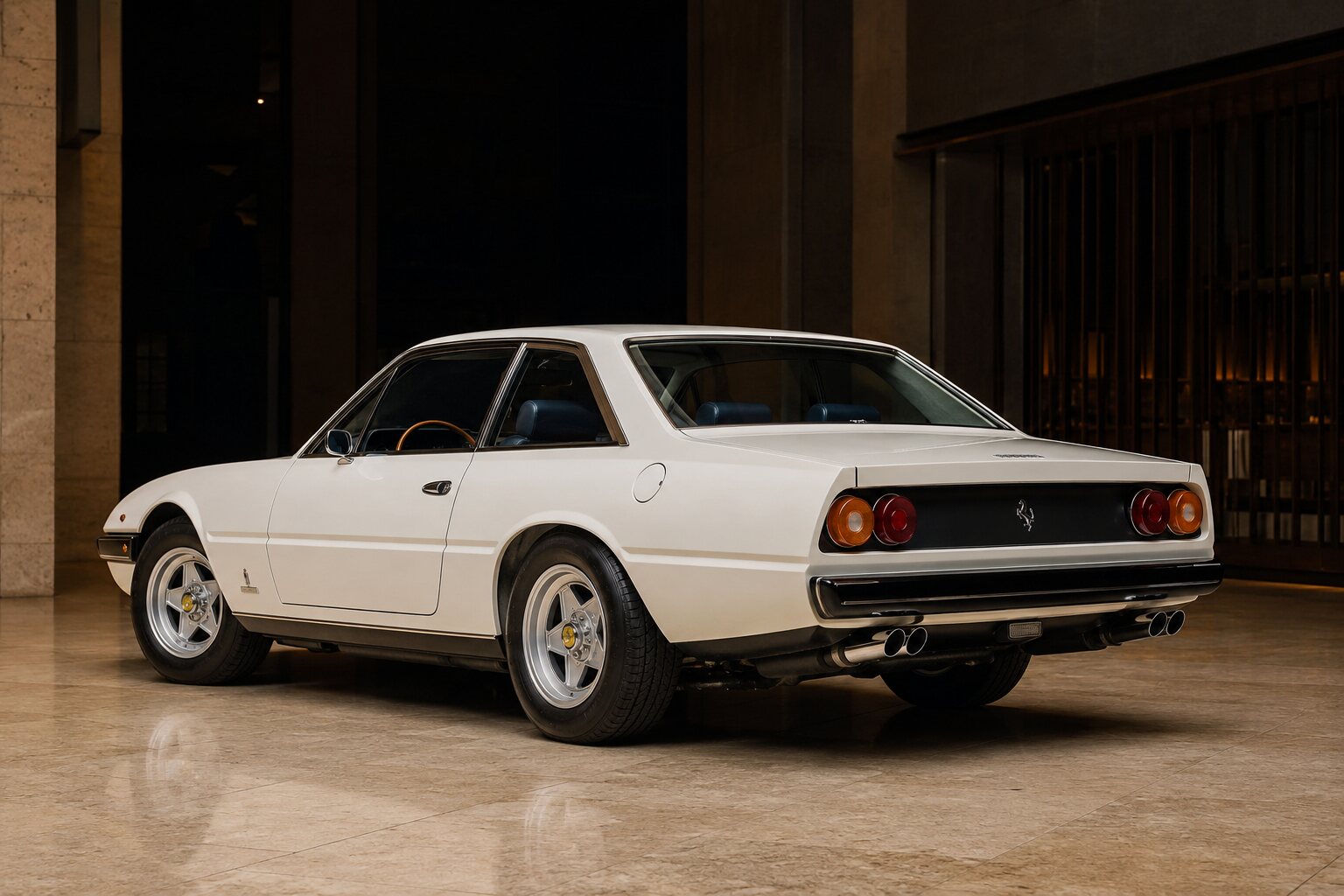 Ferrari 400 rear three-quarter view