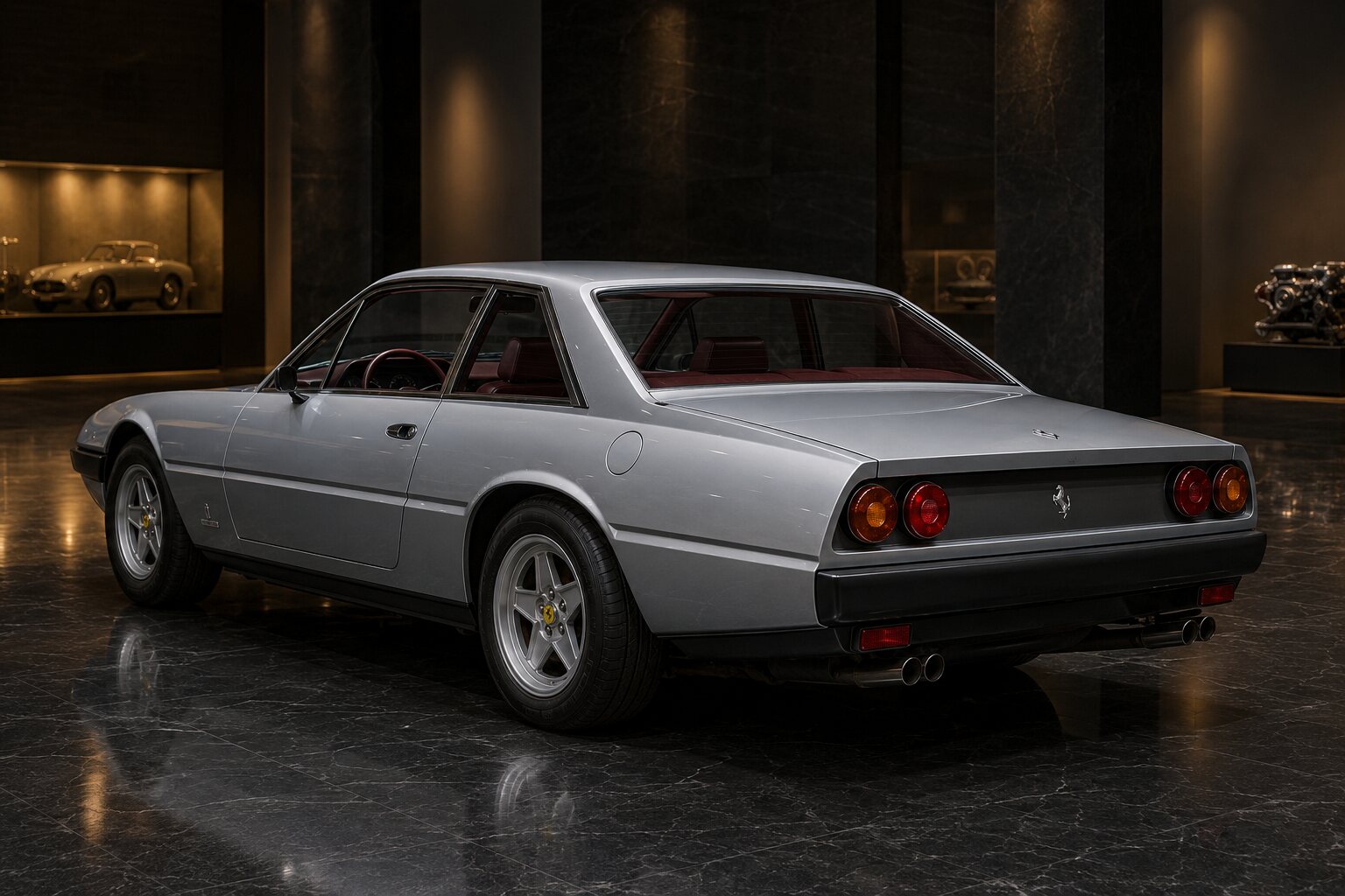Ferrari 400i rear three-quarter view