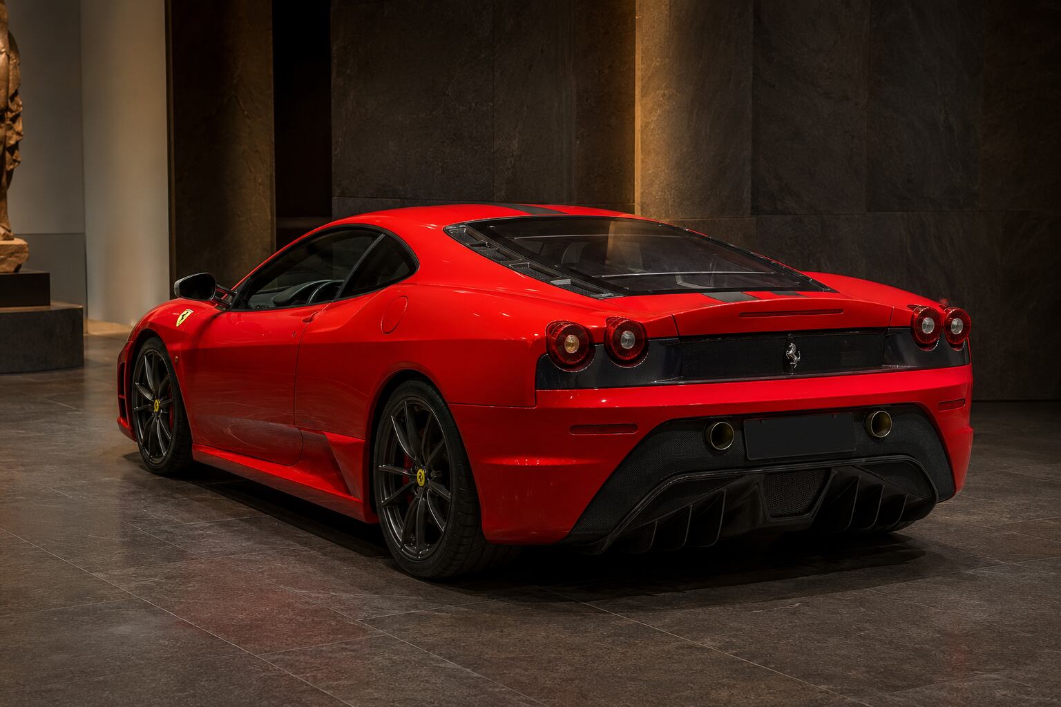 Ferrari 430 Scuderia rear three-quarter view