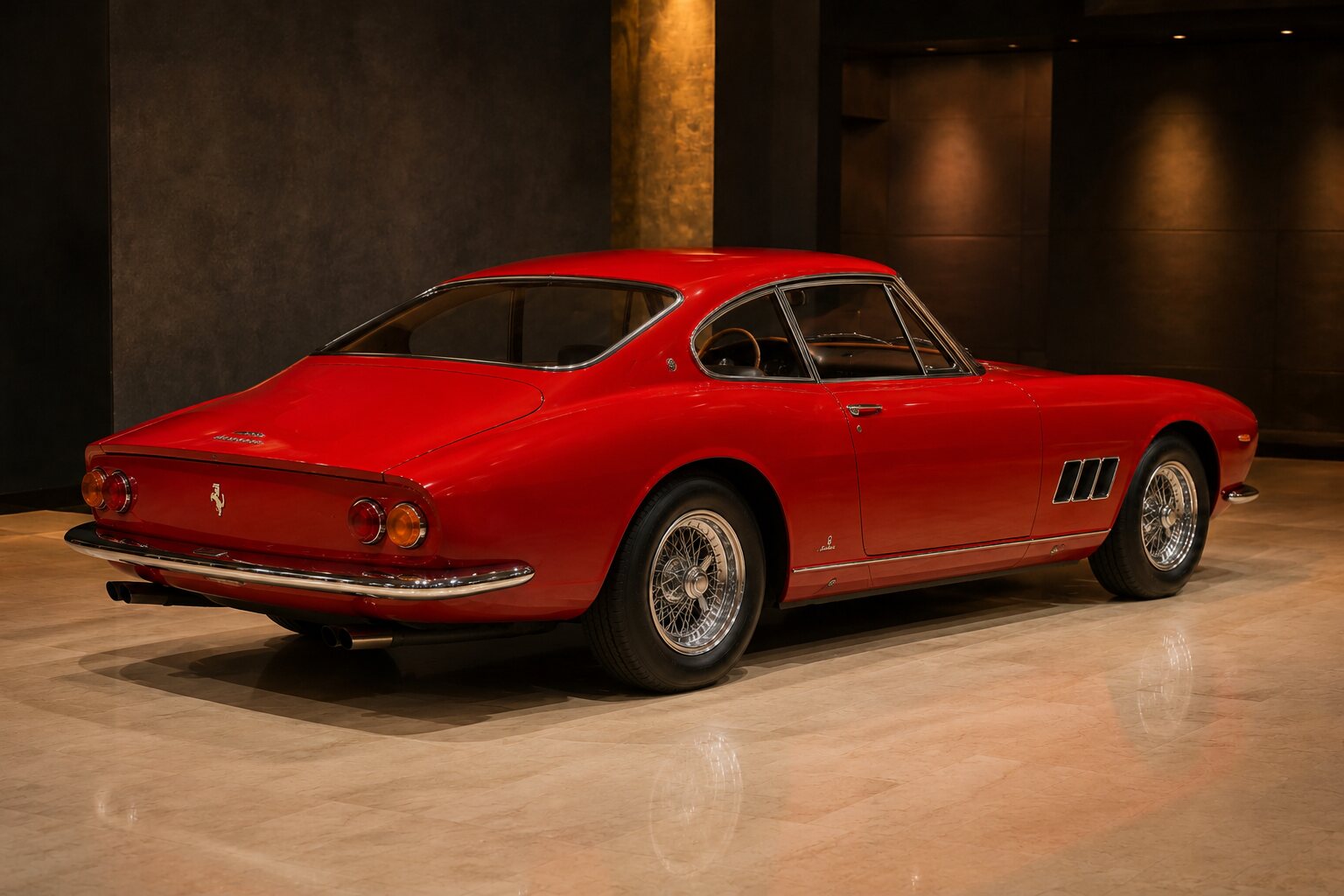 Ferrari 500 Superfast rear three-quarter view