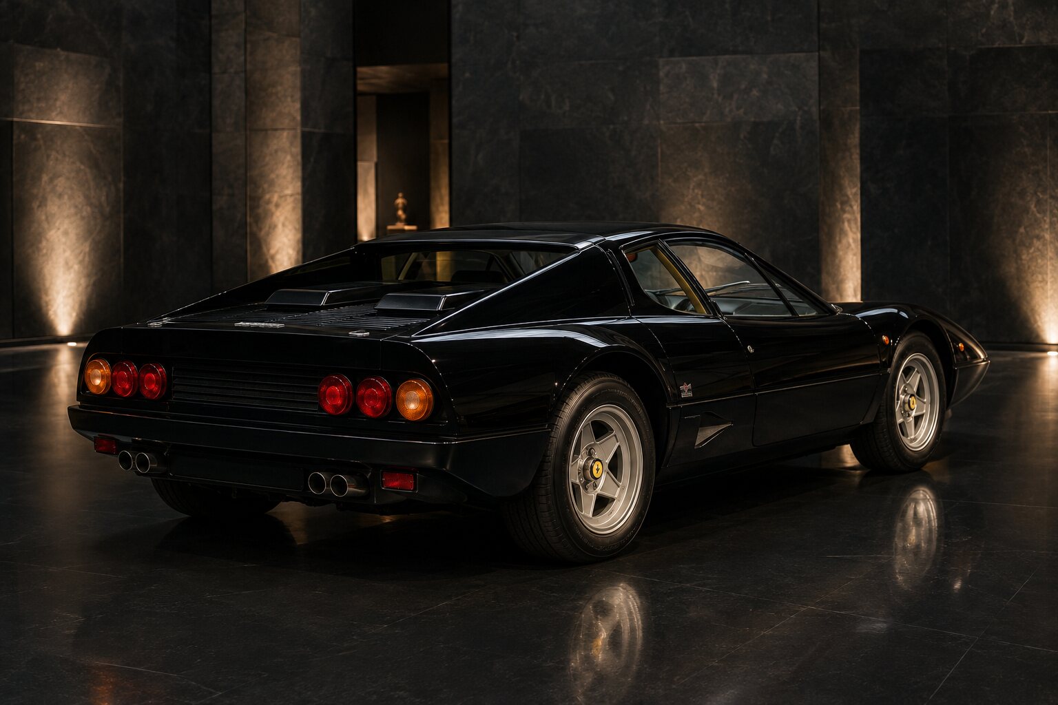 Ferrari 512 BB rear three-quarter view