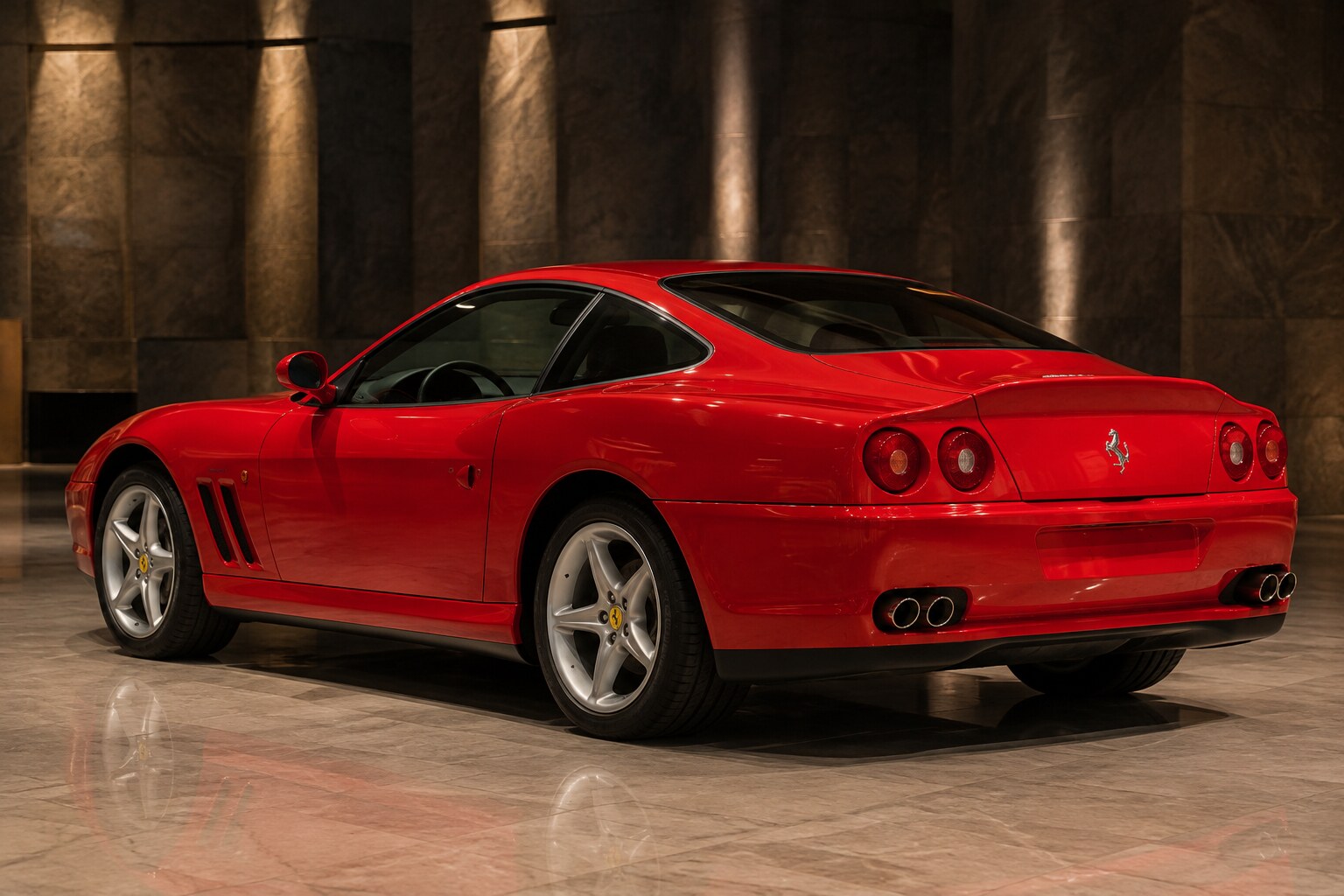 Ferrari 550 Maranello rear three-quarter view