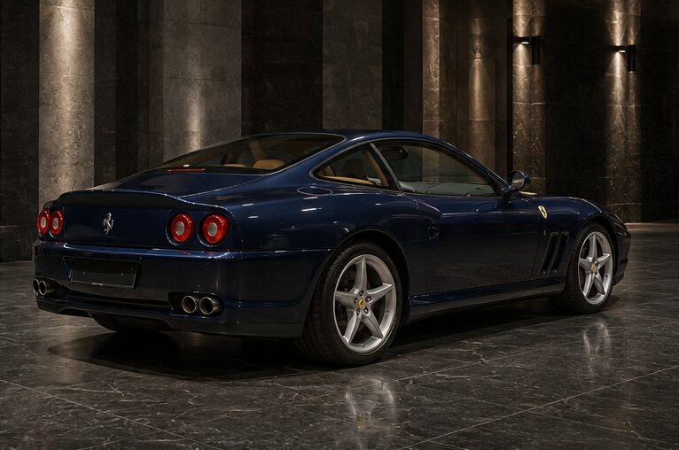 Ferrari 575M Maranello rear three-quarter view