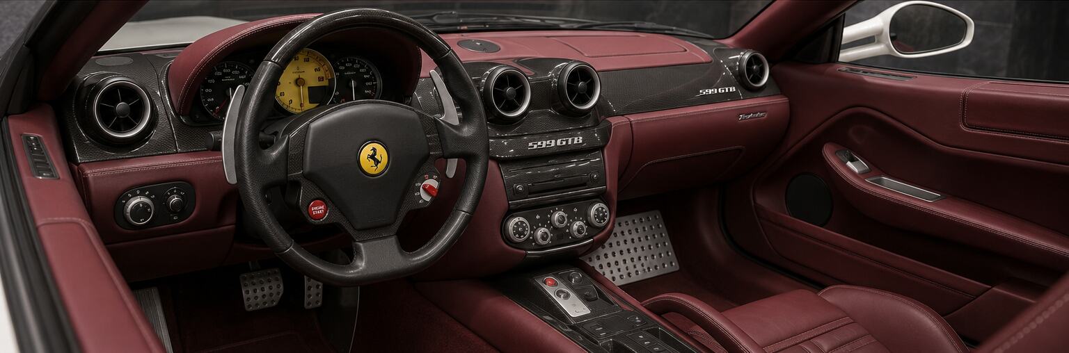 Ferrari 599 GTB Fiorano interior view