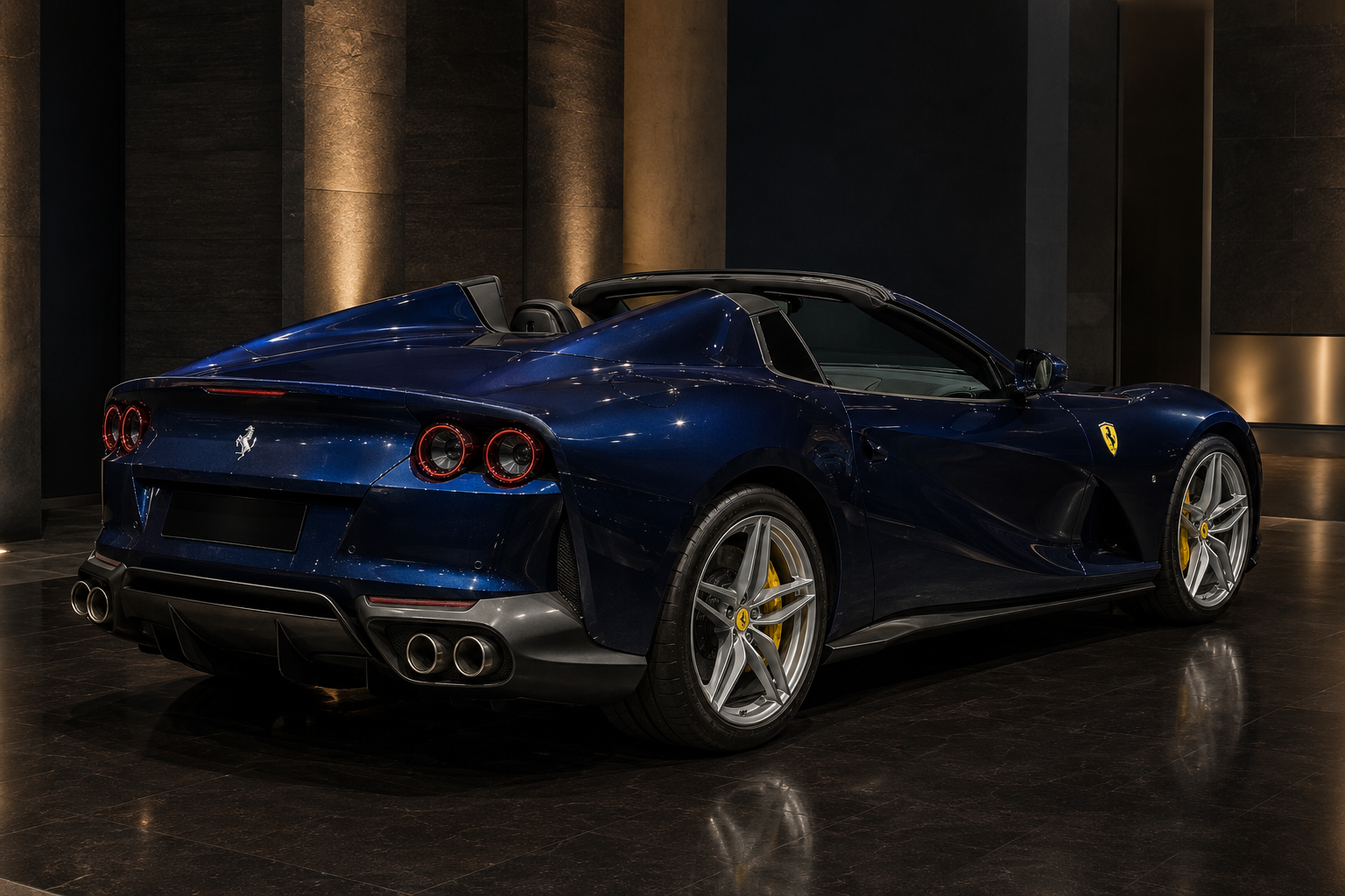 Ferrari 812 GTS rear three-quarter view