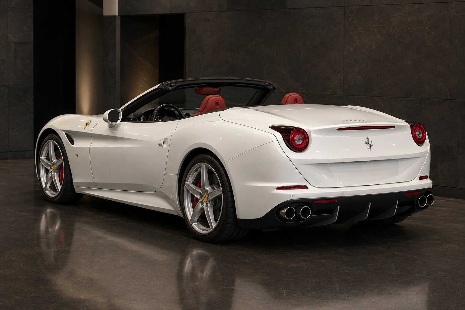 Ferrari California T rear three-quarter view