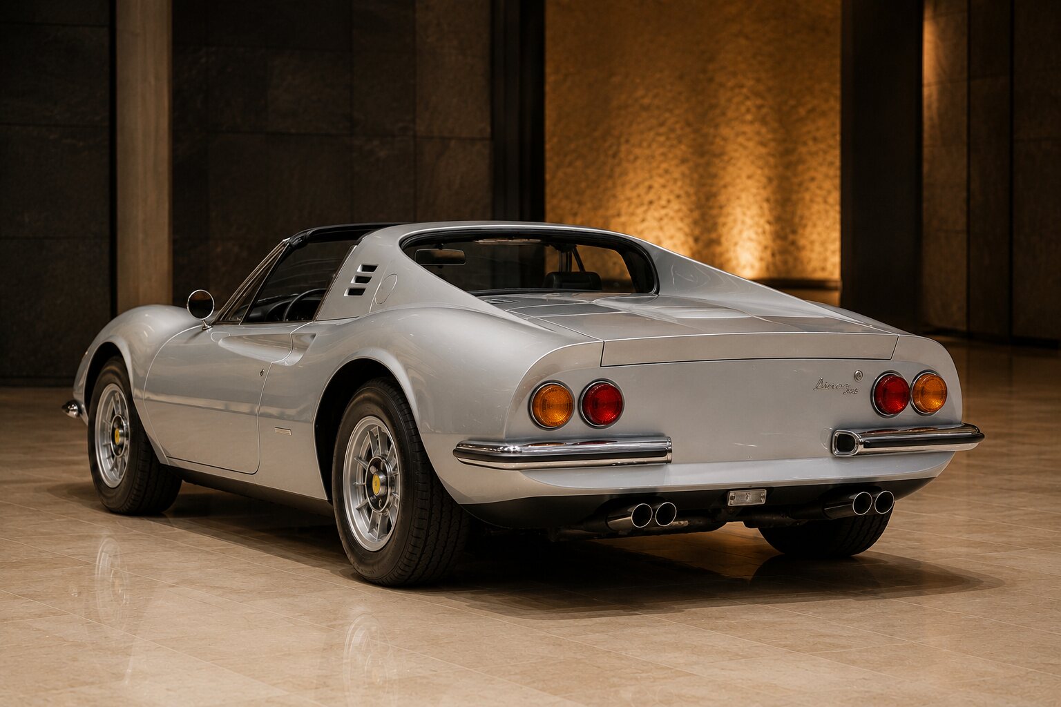Dino 246 GTS rear three-quarter view