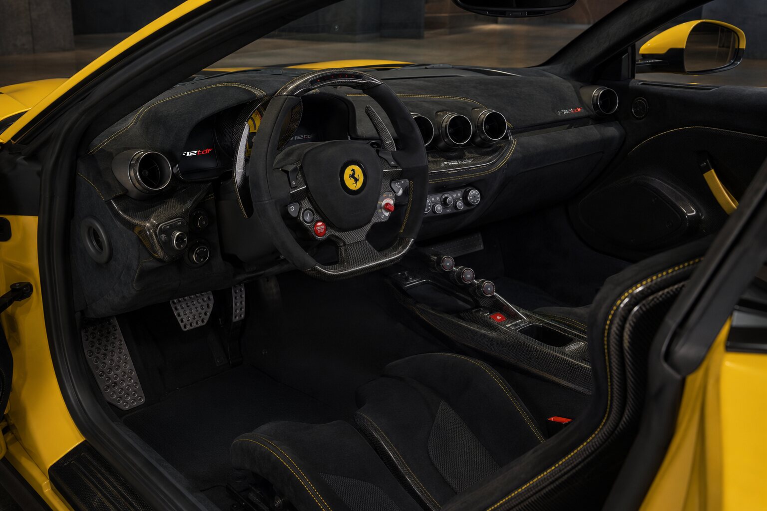 Ferrari F12tdf interior view