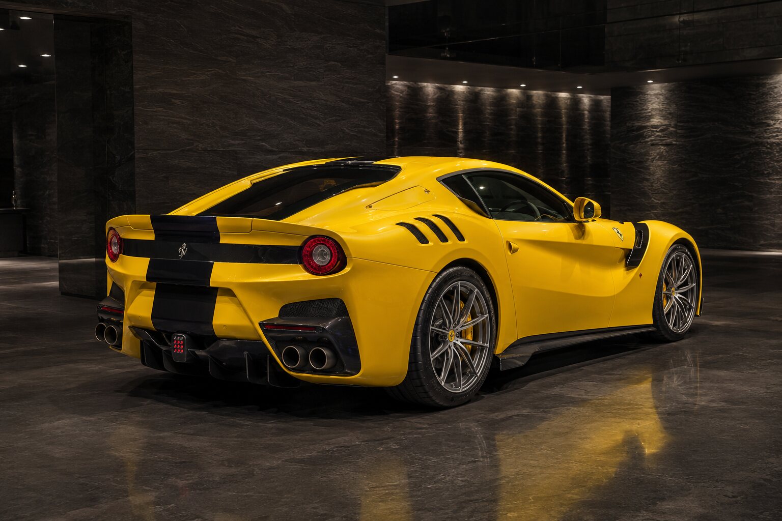 Ferrari F12tdf rear three-quarter view
