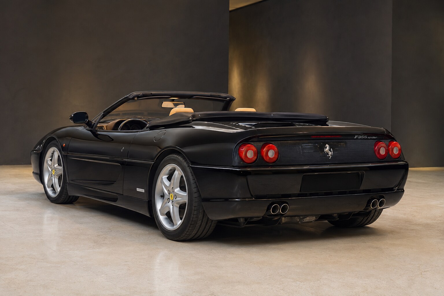 Ferrari F355 Spider rear three-quarter view