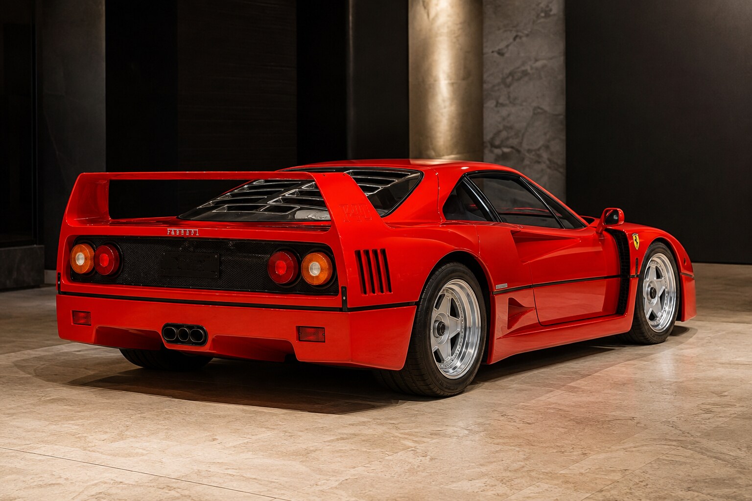 Ferrari F40 rear three-quarter view