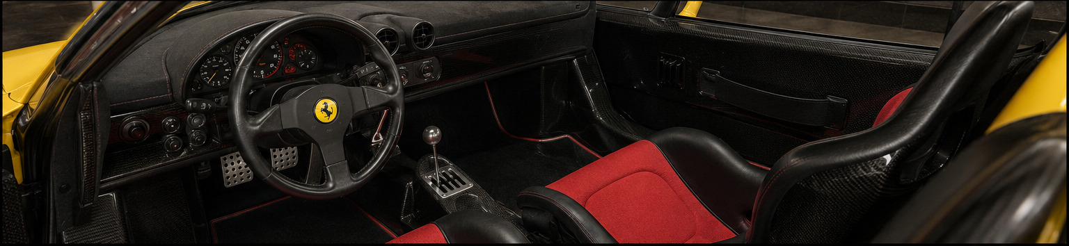 Ferrari F50 interior view
