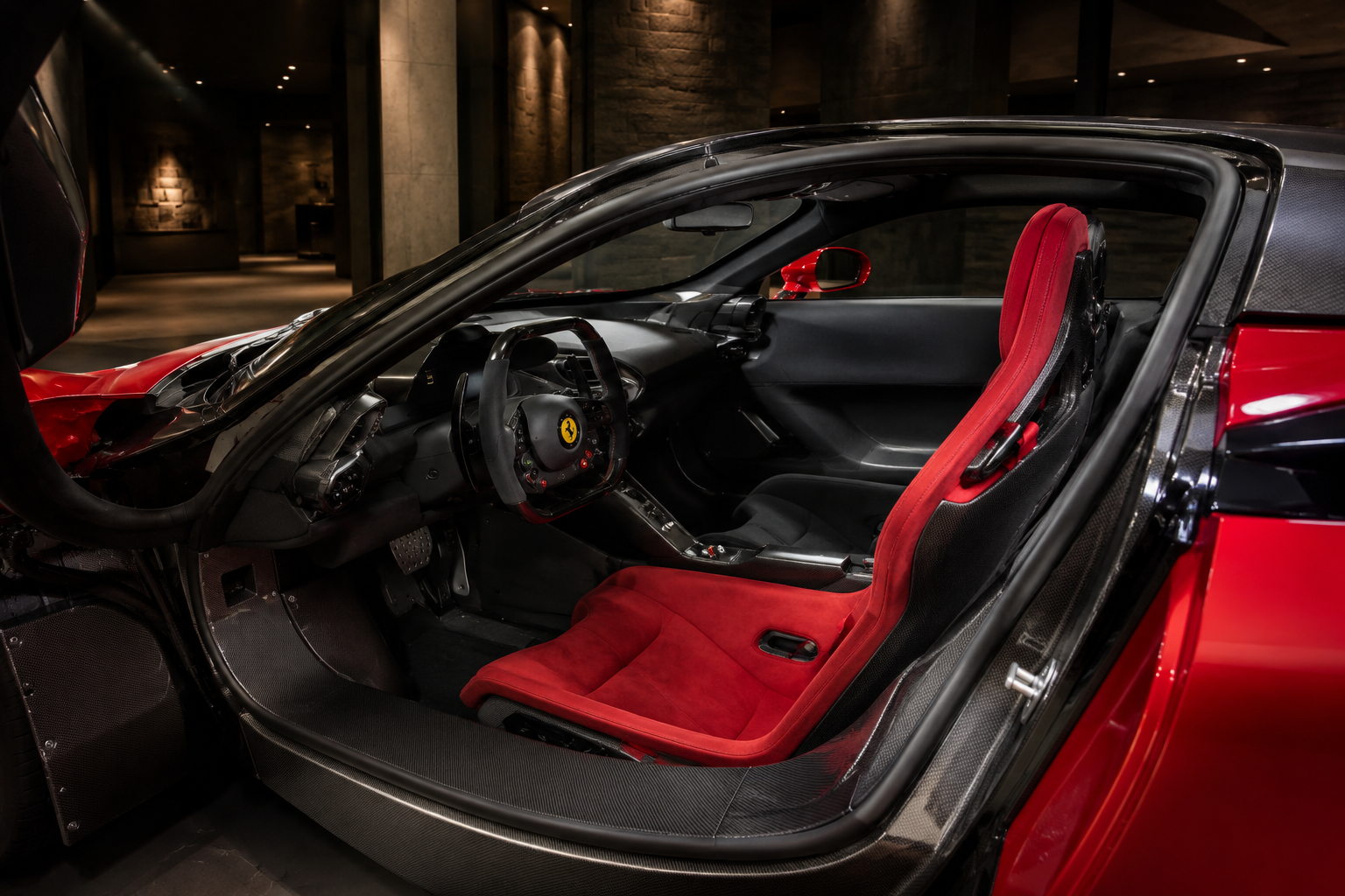 Ferrari F80 interior view