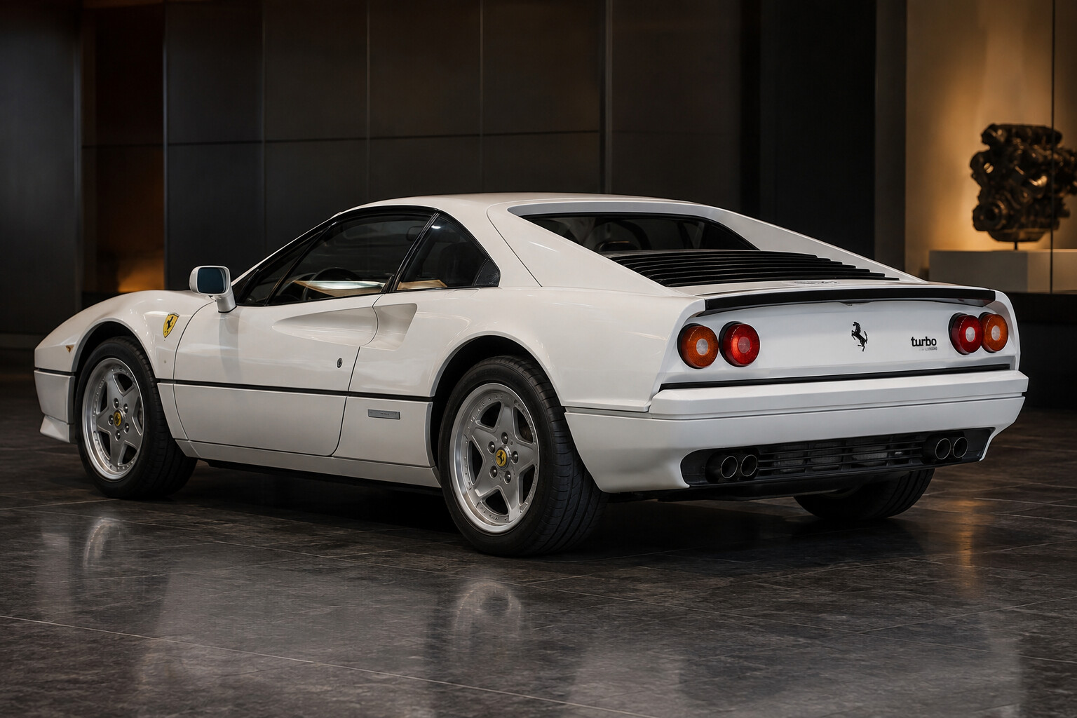Ferrari GTB Turbo rear three-quarter view