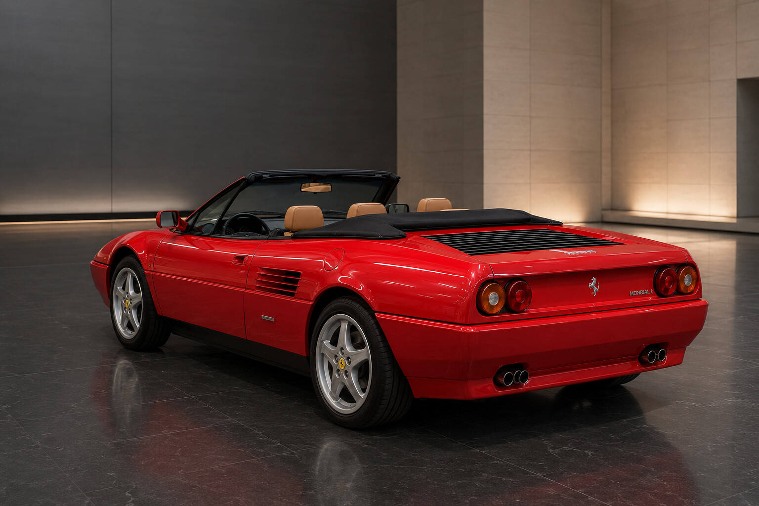 Ferrari Mondial t Cabriolet rear three-quarter view