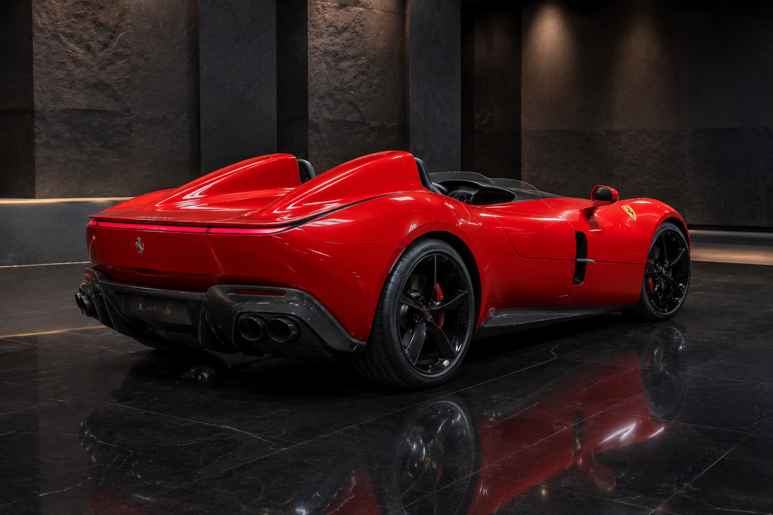 Ferrari Monza SP2 rear three-quarter view