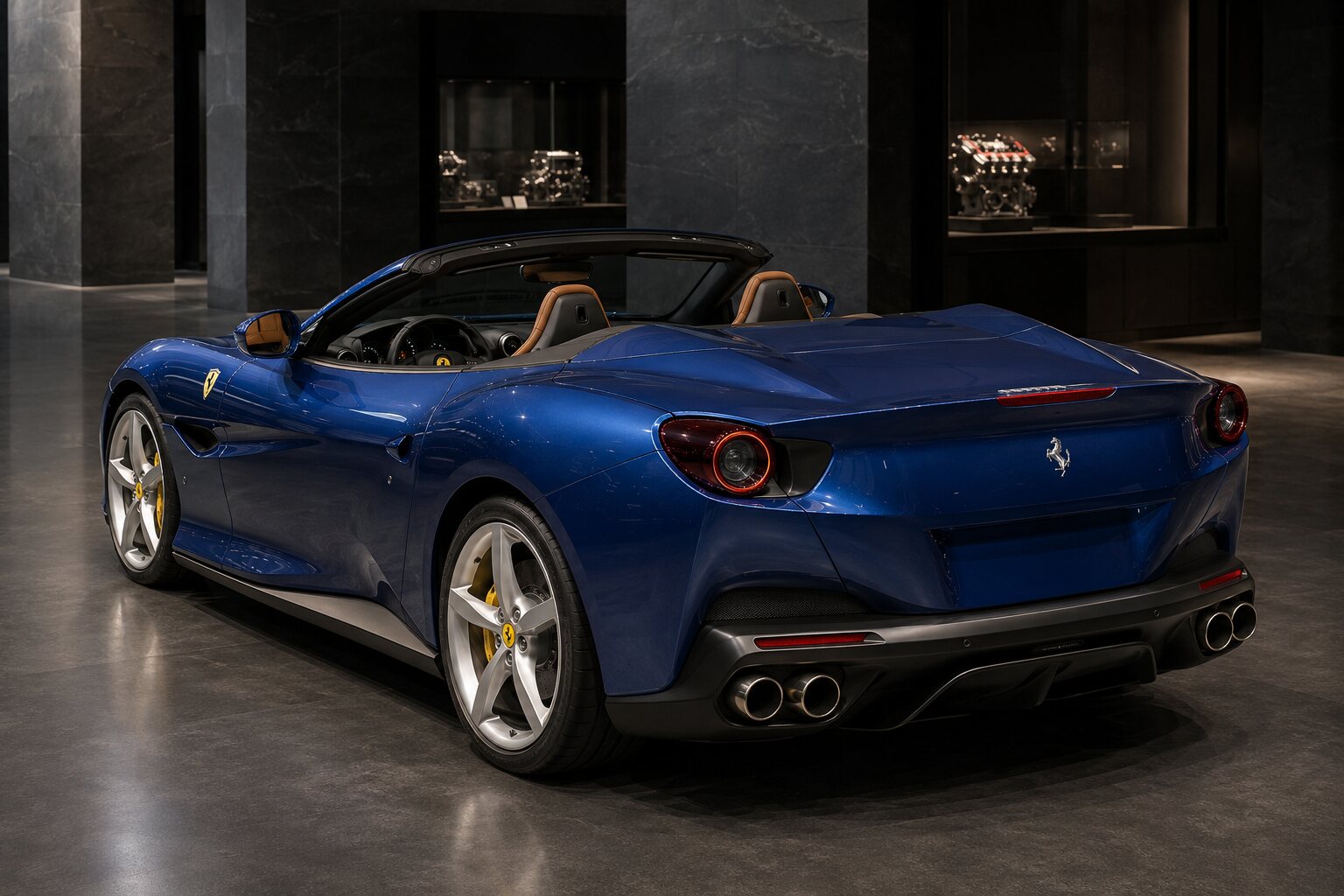 Ferrari Portofino rear three-quarter view