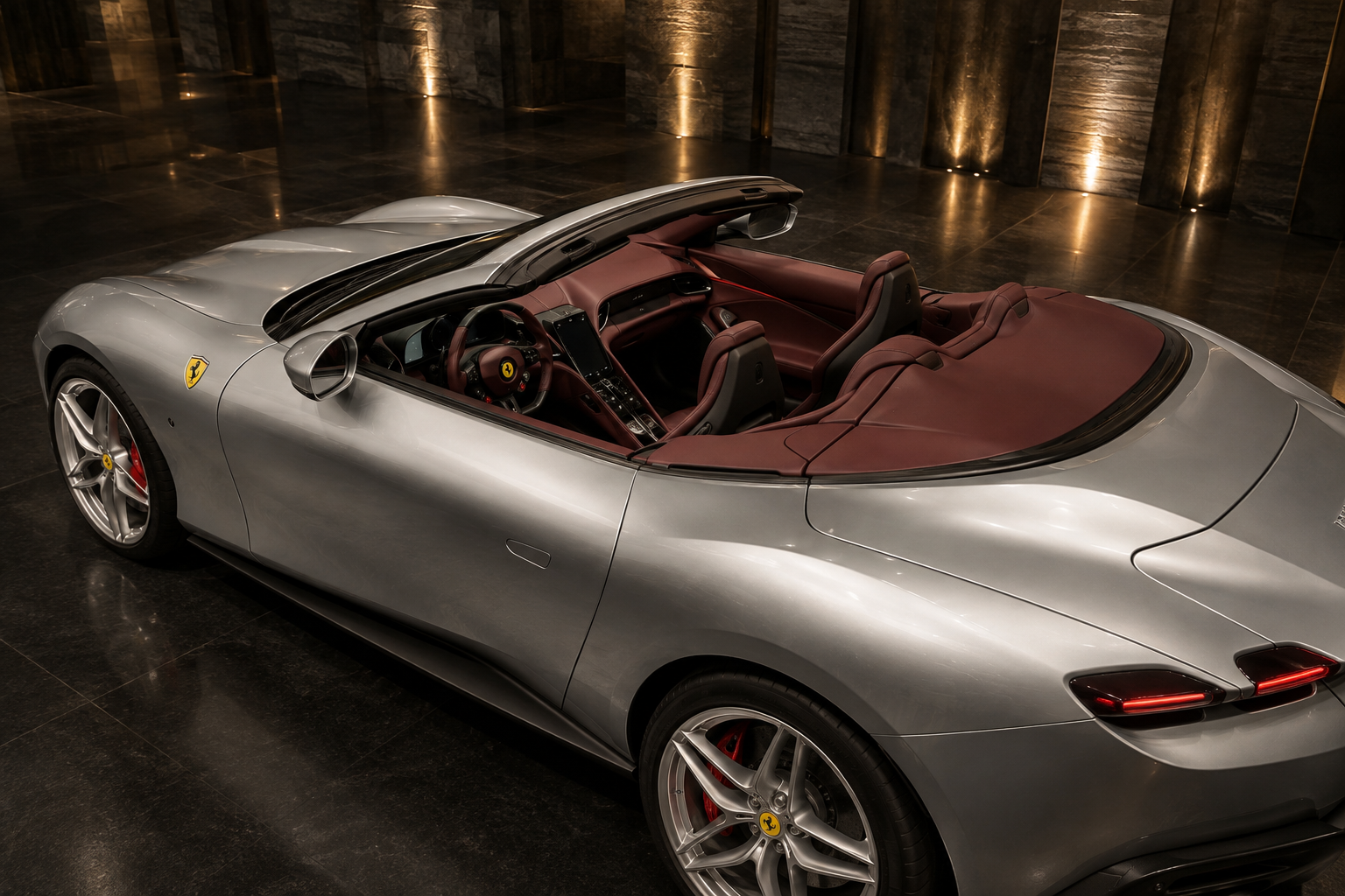 Ferrari Roma Spider interior view