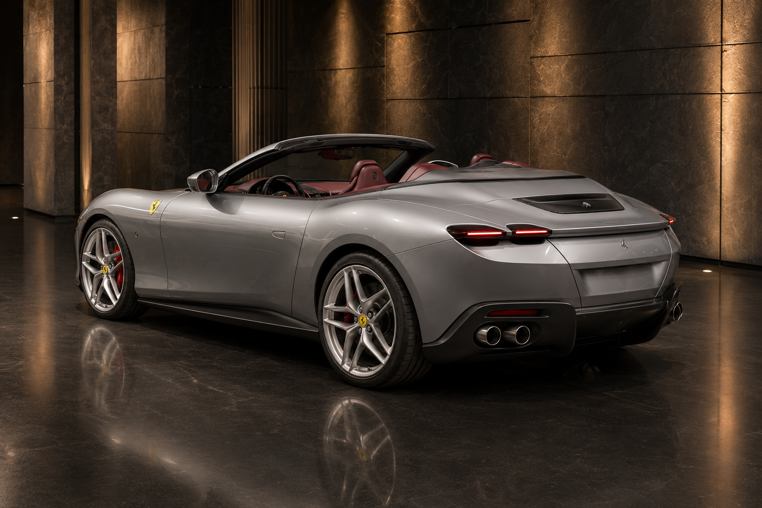 Ferrari Roma Spider rear three-quarter view