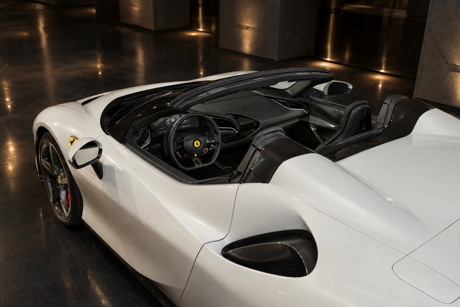 Ferrari SF90 Spider interior view
