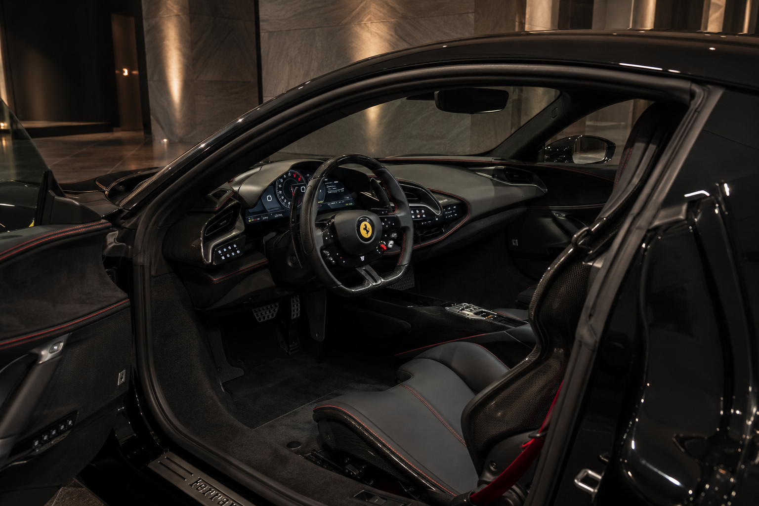 Ferrari SF90 Stradale interior view